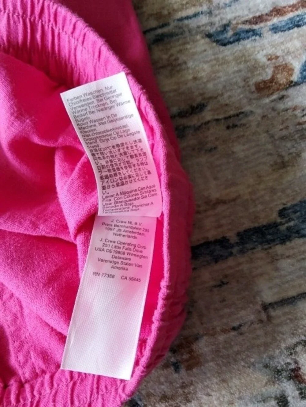 J. Crew Linen Bright Pink Drawstring Ladies Shorts with Pockets Medium